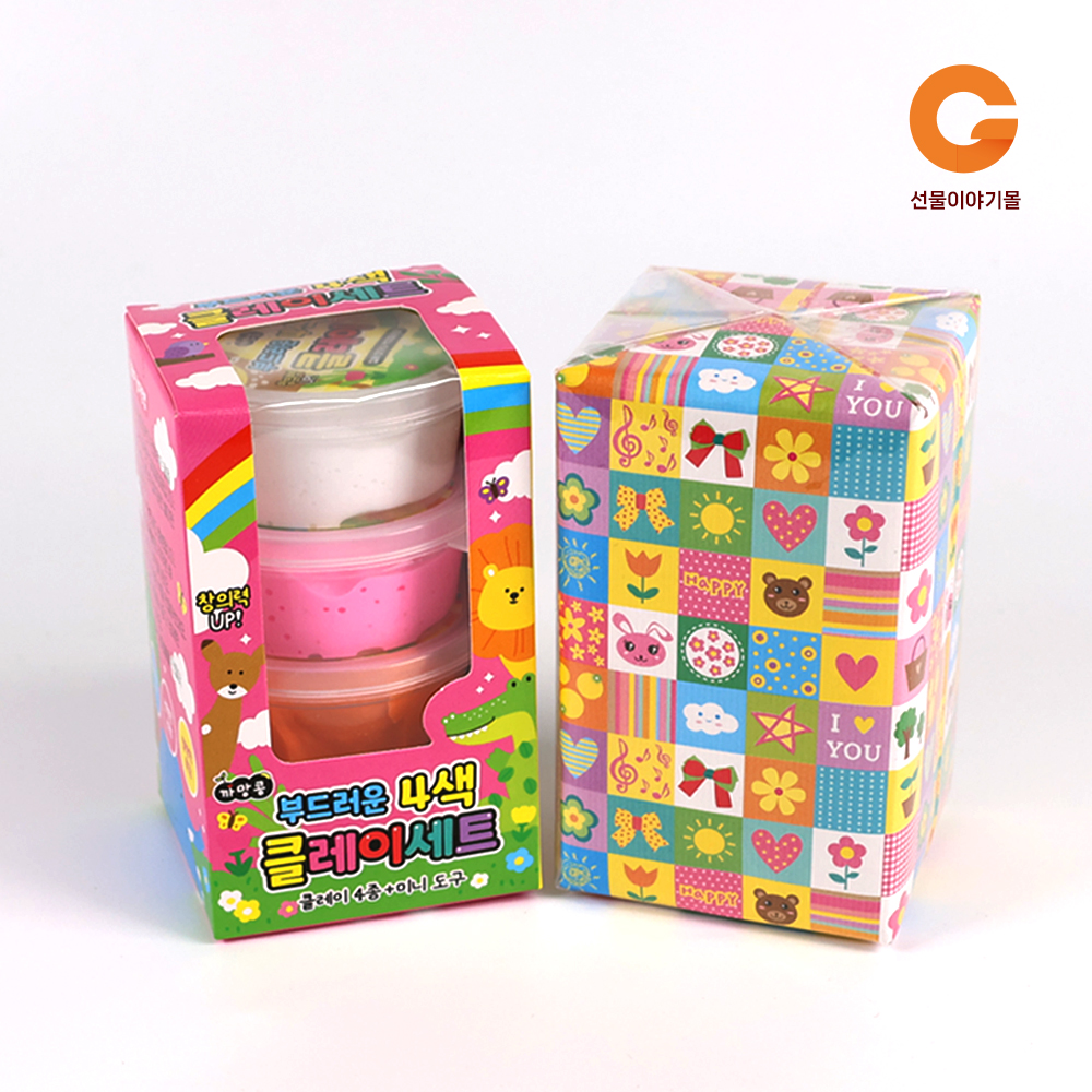 4색클레이세트 미술용품 선물 BA06