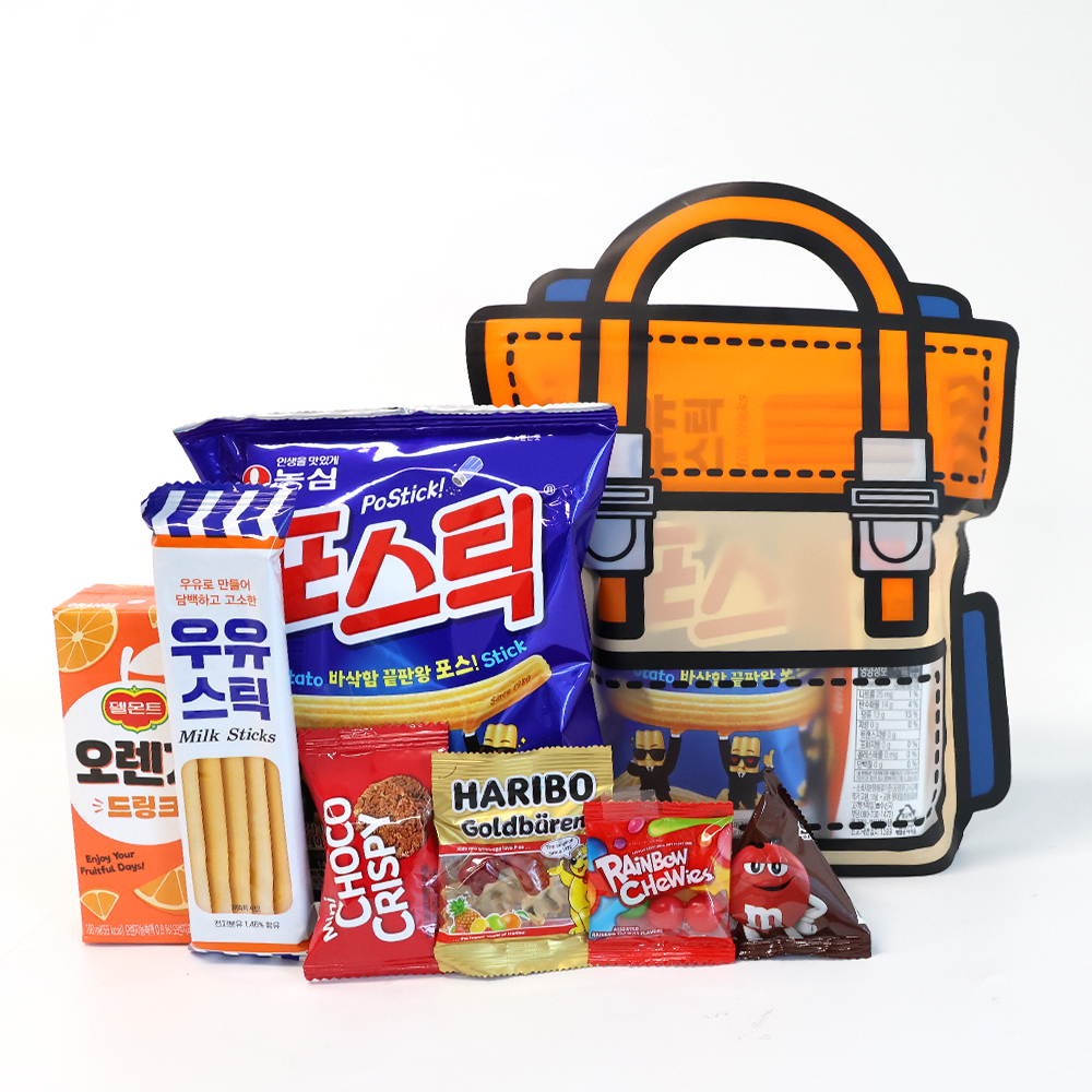 행사 음료+간식 선물 책가방지퍼백 EA04