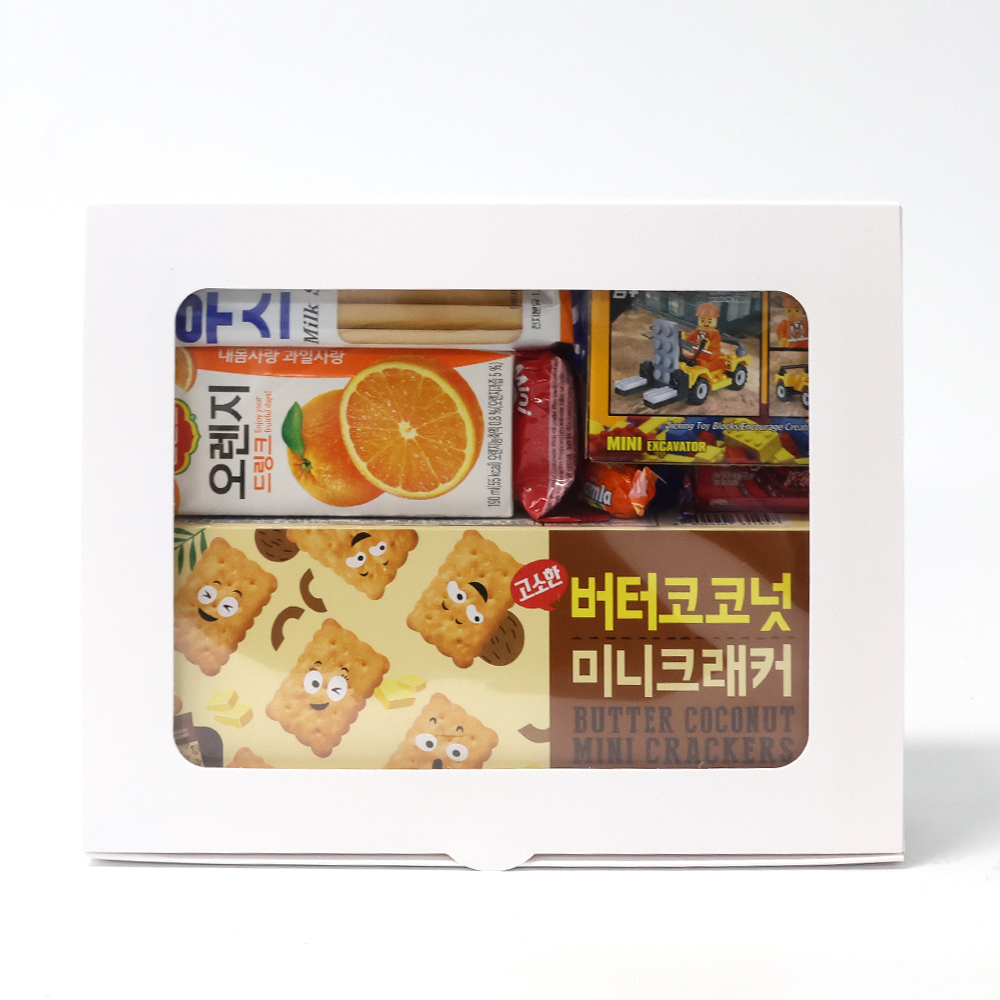 단체 행사 손잡이 레고 음료 간식 선물 박스 5호 BG05